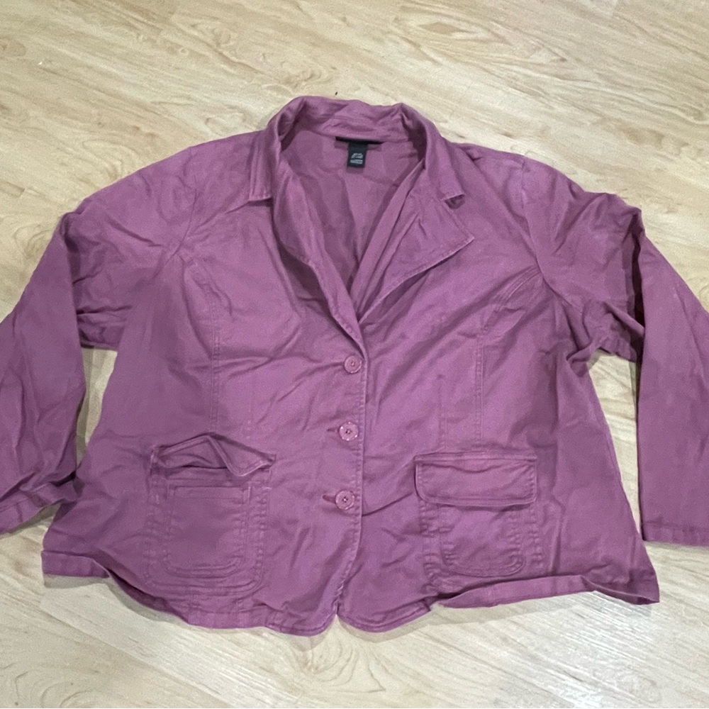 Venezia (Lane Bryant) Mauve Button Blazer Jacket Size 22/24